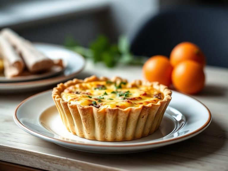Dock and cheese quiche