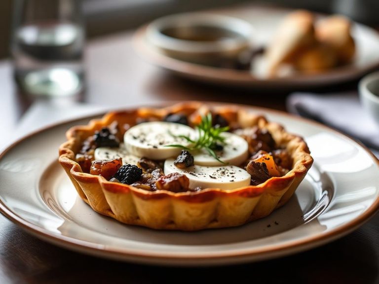 Dock and Goat Cheese Tart