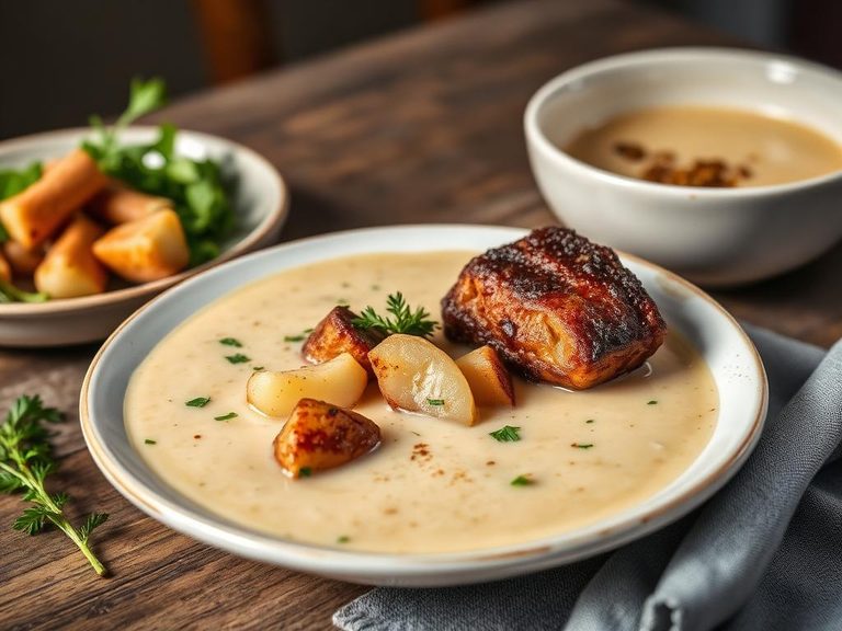 Dock and potato soup