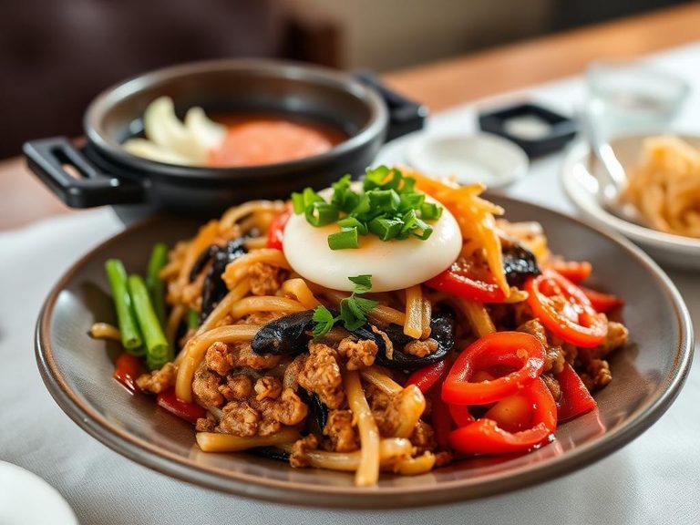 Dolsot Bibimbap (served in a hot stone pot)