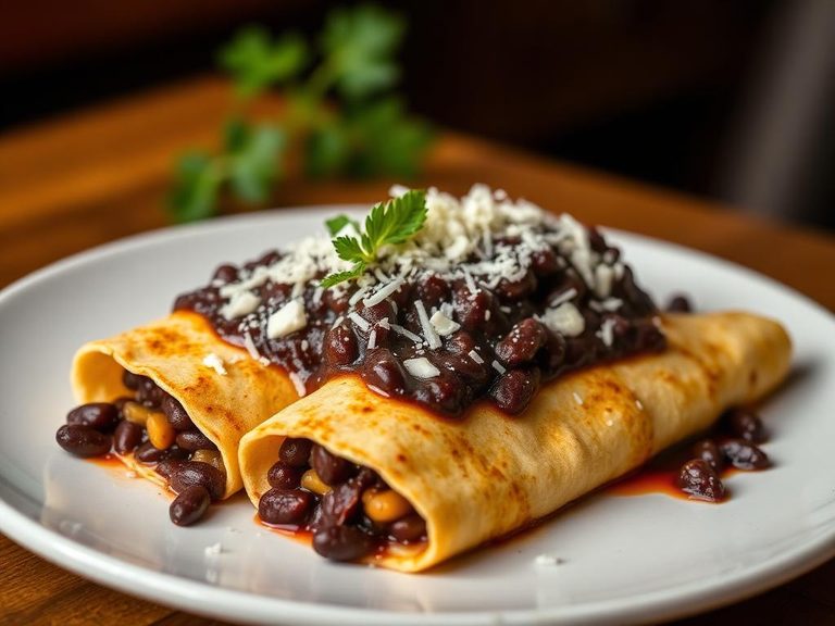 Domino (Venezuelan, with black beans and white cheese)
