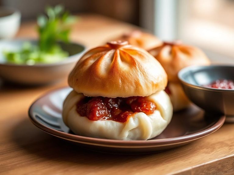 Dousha Bao (sweet red bean paste bun)