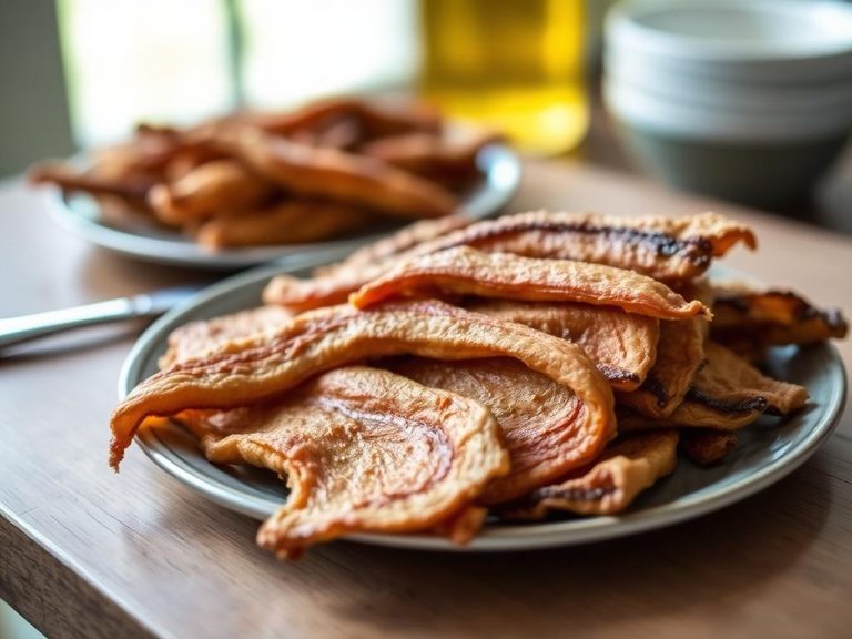 Dried and smoked squirrel strips