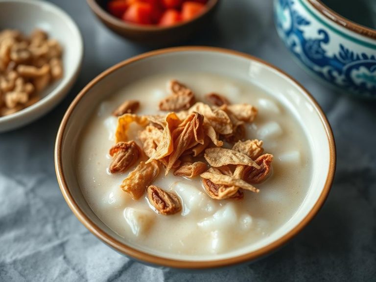 Dried and used in congee or sweet porridge