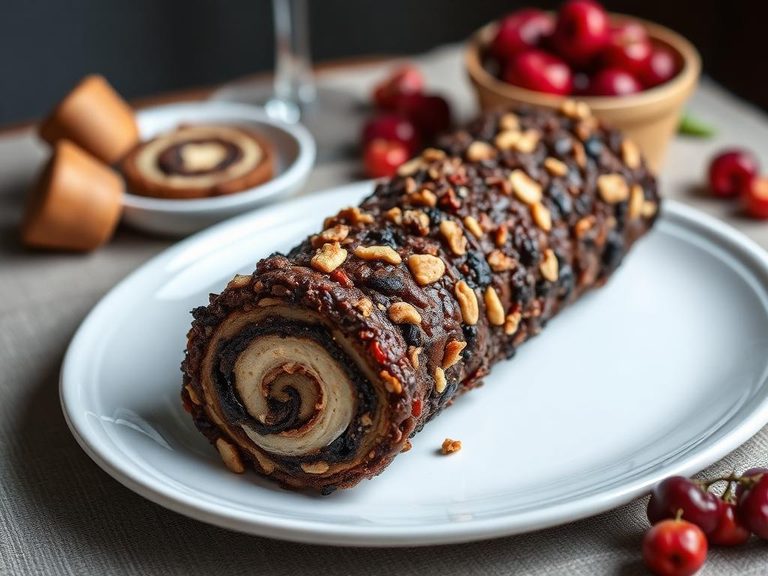 Dried Fruit and Nut Log
