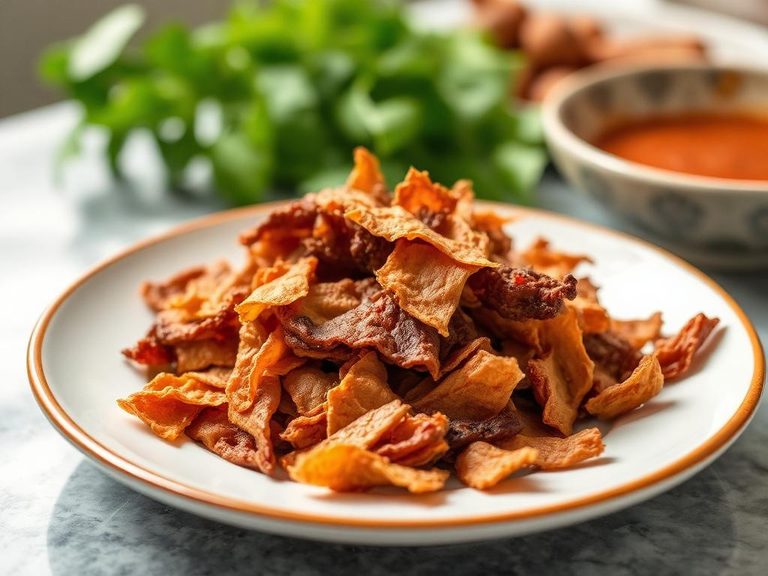 Dried meat flakes for snacking