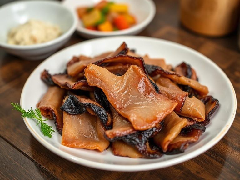 Dried sea lion meat strips