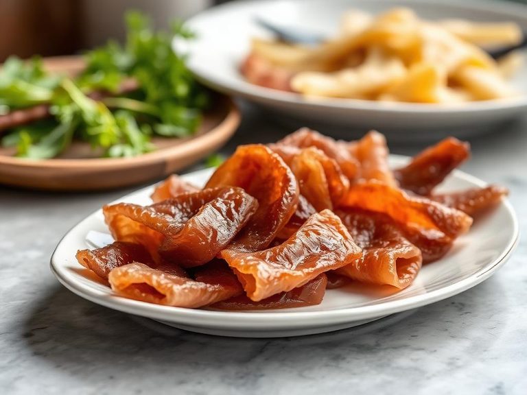 Dried seal meat strips