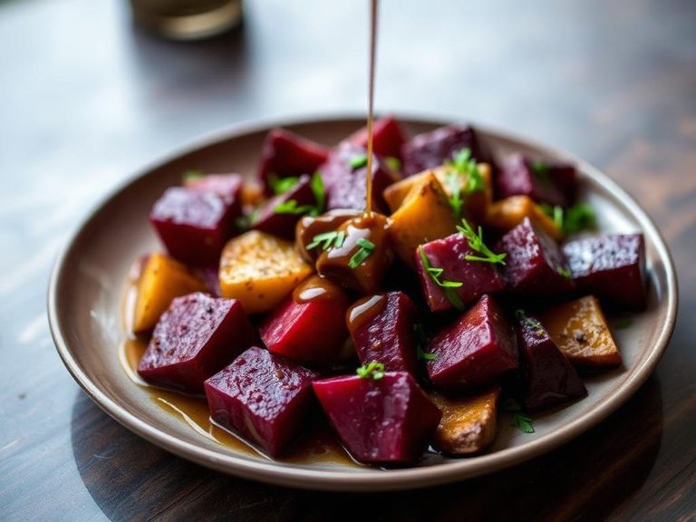 Drizzled over roasted beets or potatoes