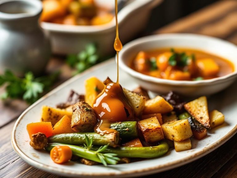 Drizzled over roasted vegetables or soups