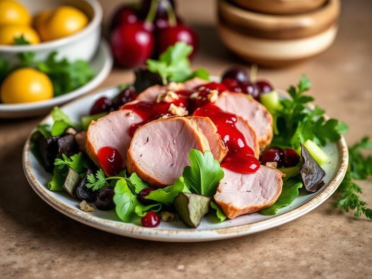 Duck Breast Salad with Cherry Vinaigrette