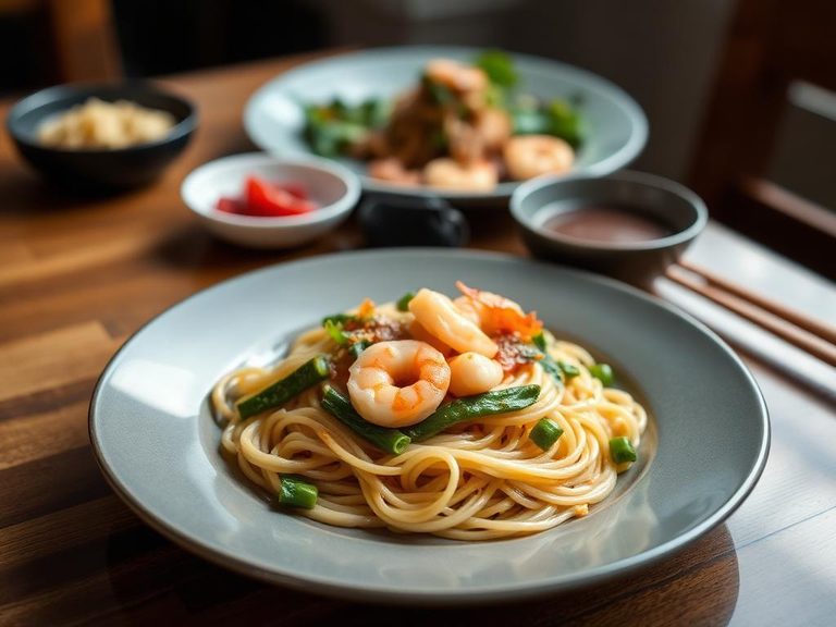 E-Fu Noodles with Shrimp