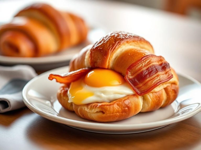Egg and Bacon Croissant Roll