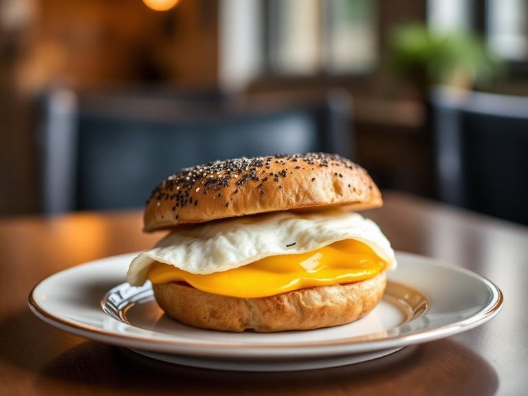 Egg Bagel Breakfast Sandwich