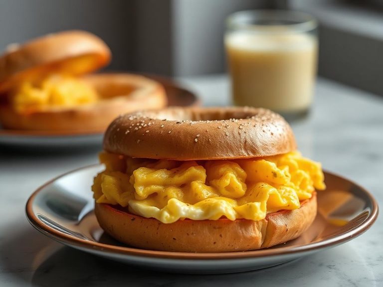 Egg Bagel with Scrambled Eggs and Cheese