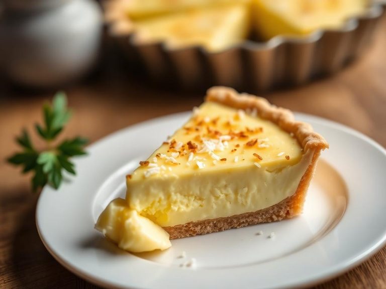 Egg Custard Pie with Coconut