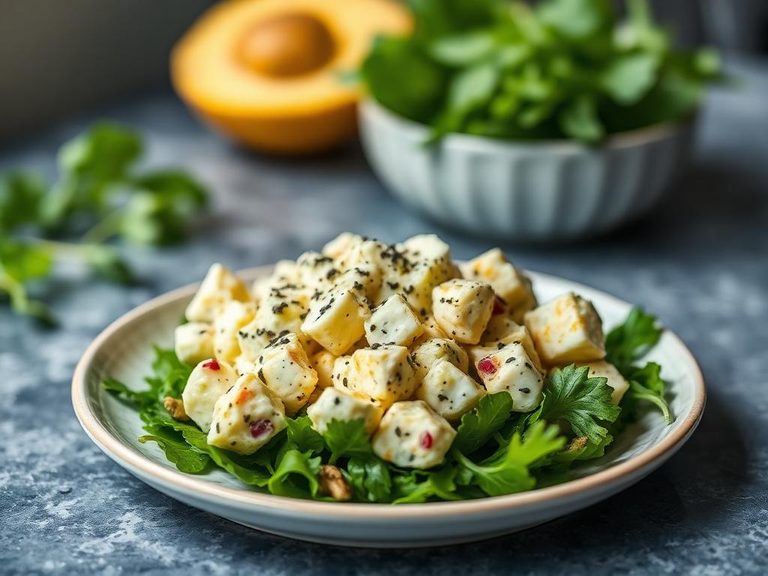 Egg Salad on a Bed of Greens