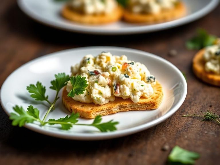 Egg Salad on Crackers