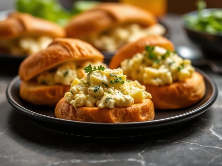 Egg Salad on Croissants