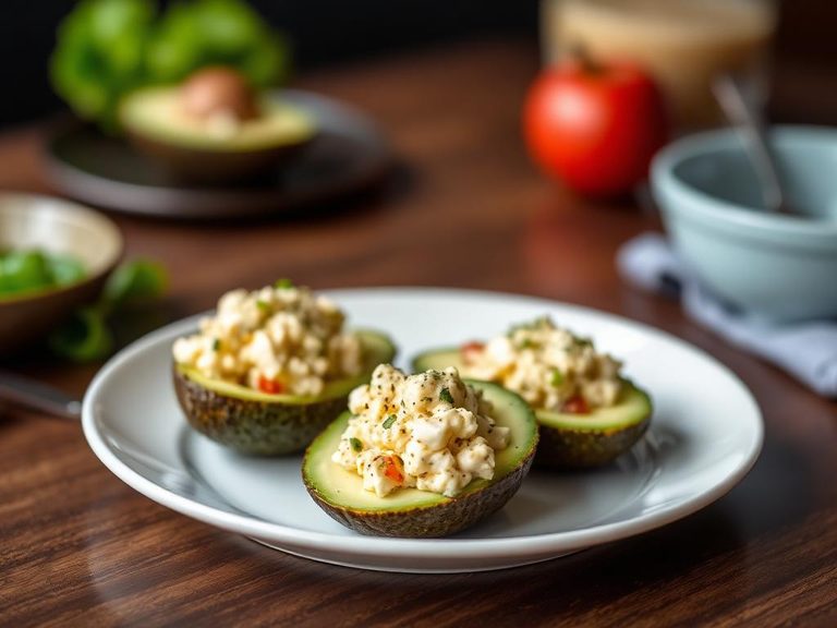 Egg Salad Stuffed Avocado