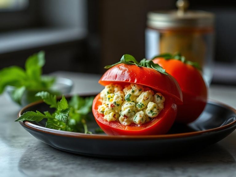 Egg Salad Stuffed Tomato