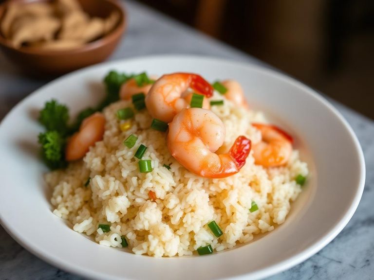 Egg White Fried Rice with Shrimp