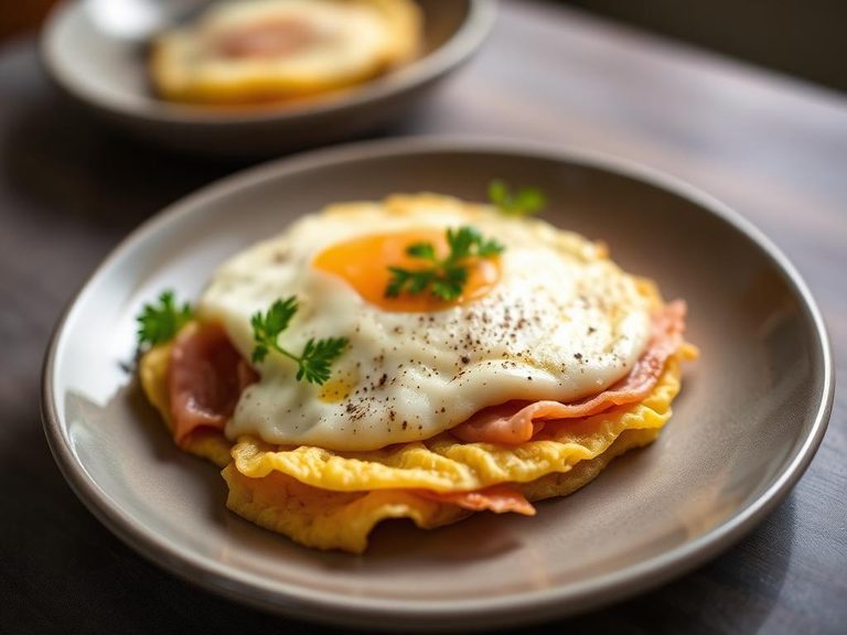Egg White Omelet with Ham