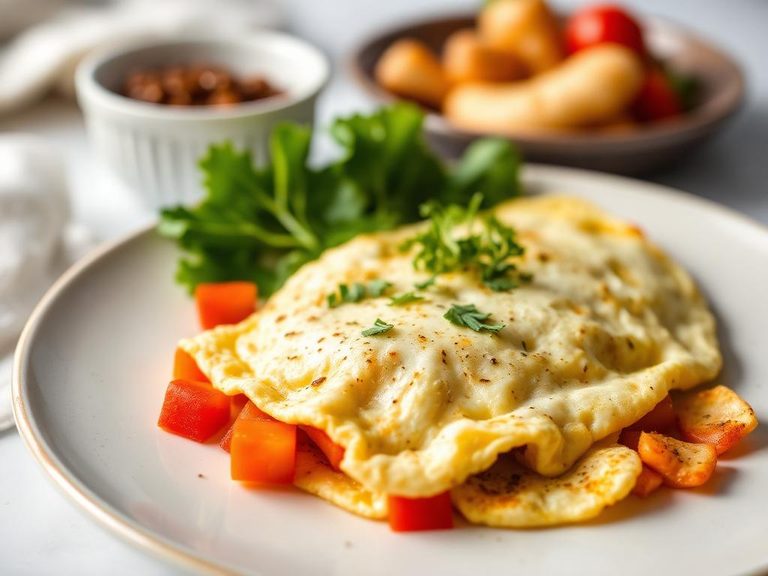 Egg white omelet with vegetables