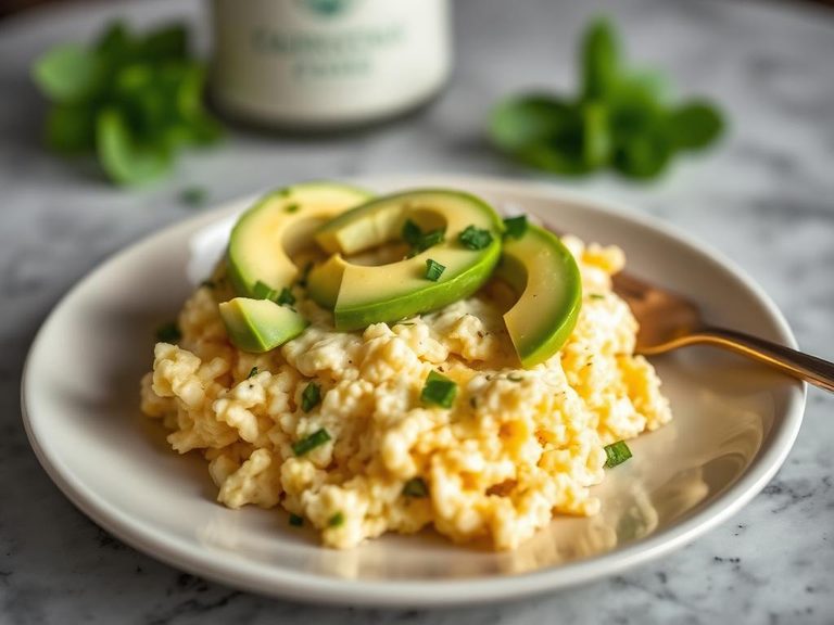 Egg White Scramble with Avocado