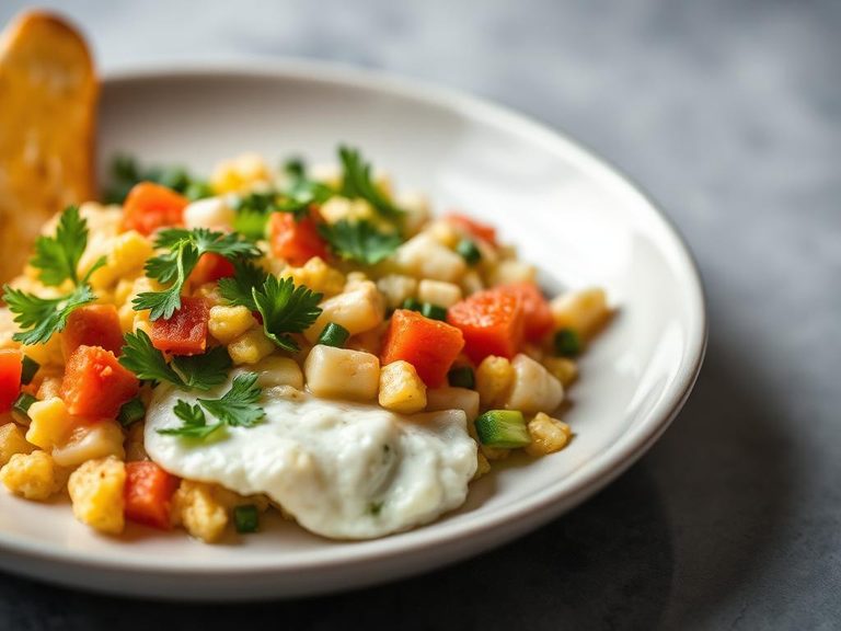 Egg White Scramble with Vegetables