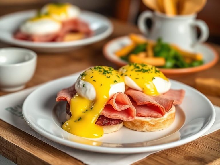 Eggs Benedict with ham