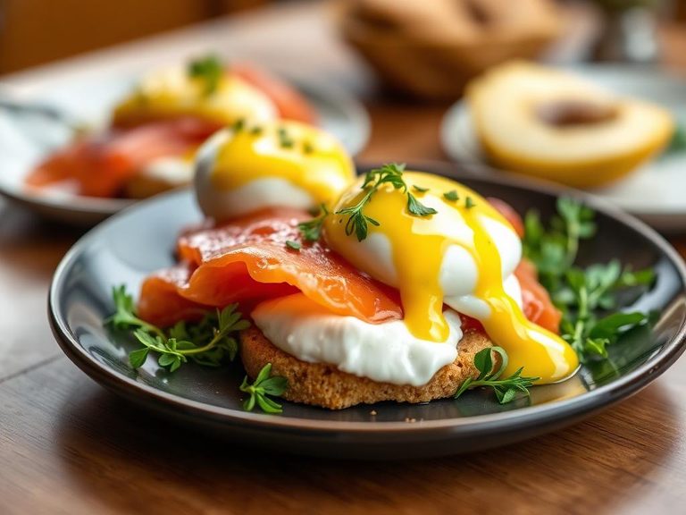 Eggs Benedict with smoked salmon