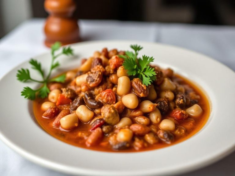Elk chili with beans and spices