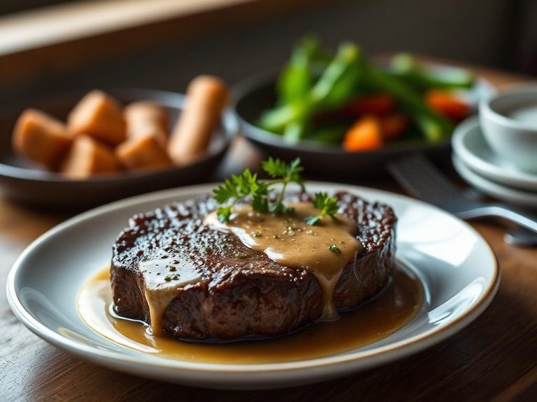 Elk Eye of Round Steak with Pan Sauce