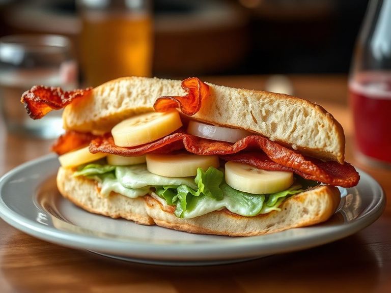 Elvis Sandwich (with bacon and fried banana)