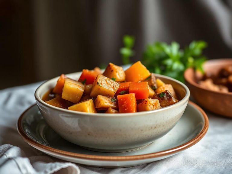 Emu and Root Vegetable Stew