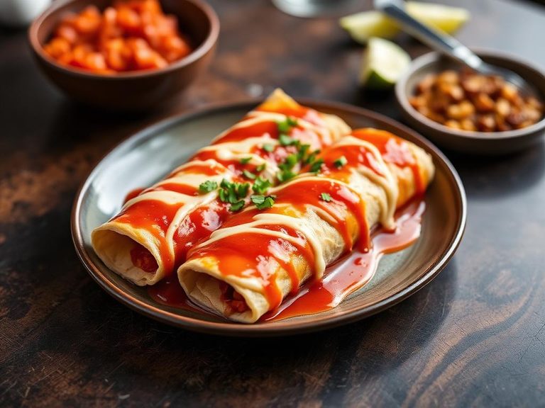 Enchiladas Rojas de Pollo
