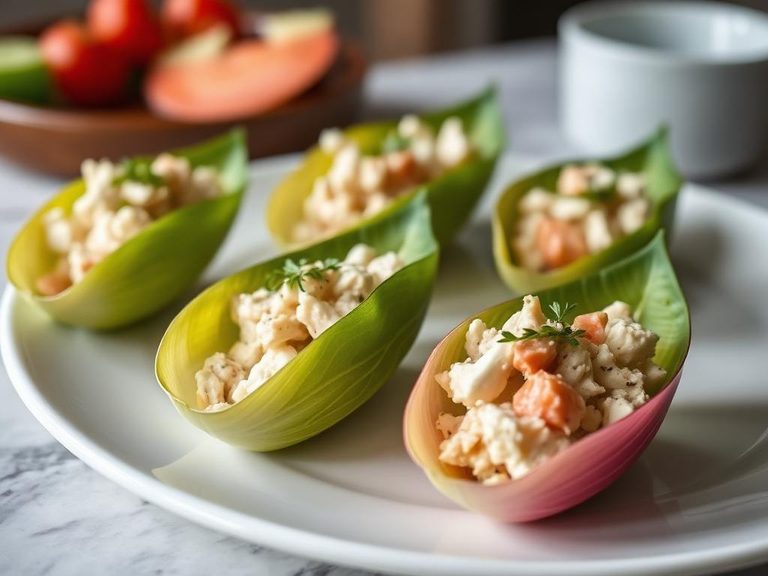 Endive Boats with Chicken Salad or Tuna Mousse