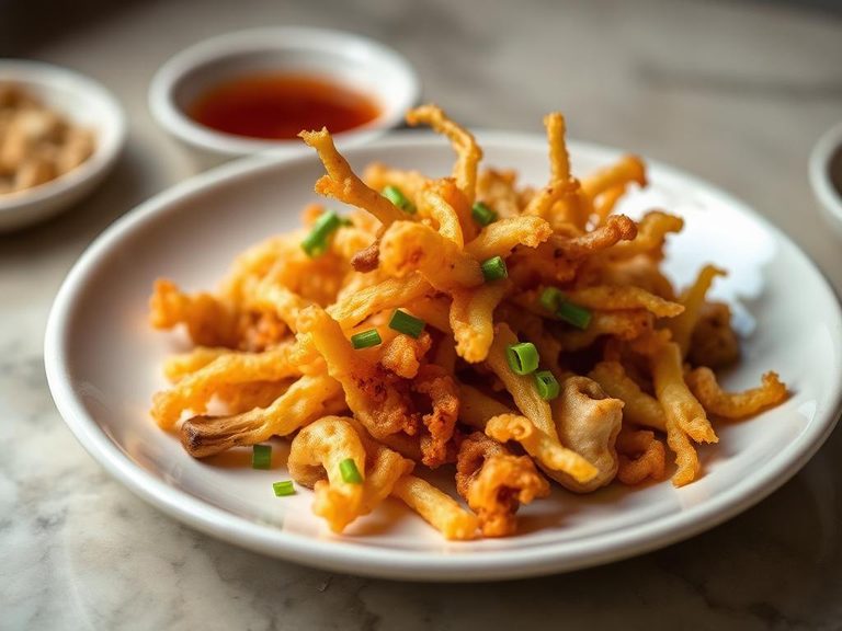 Enoki Mushroom Tempura