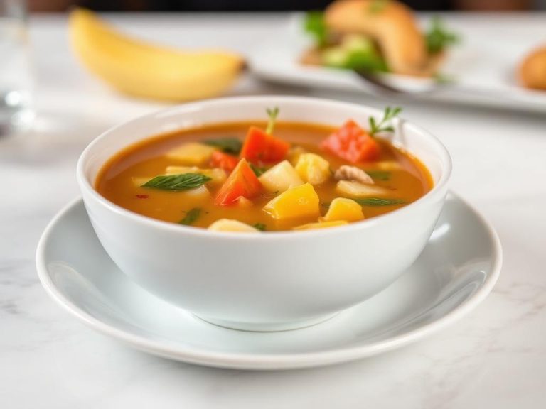 Eppaw and vegetable soup