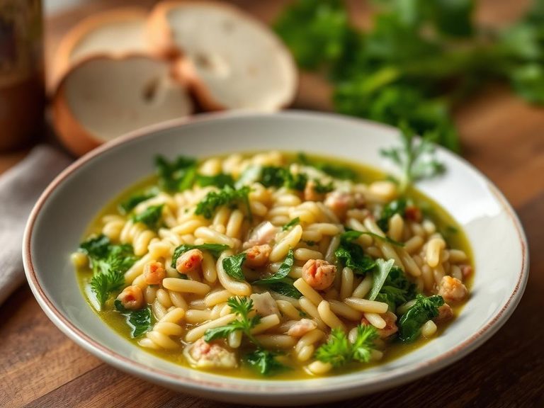 Escarole and Orzo Soup