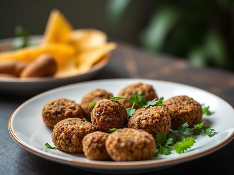 Falafel (Middle Eastern, using dried split peas)
