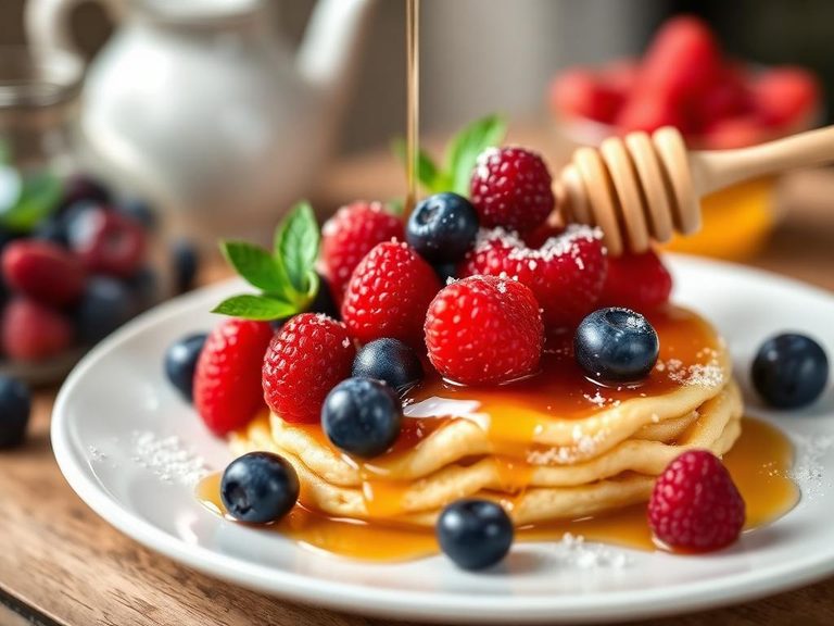 Farina with fresh berries and honey