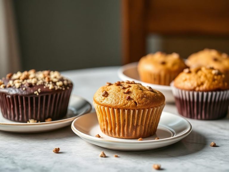 Fat-free cakes and muffins
