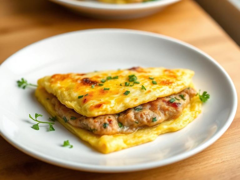 Fat-free cheddar omelette