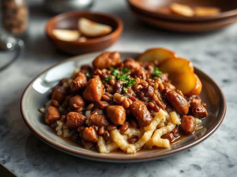 Feijão Tropeiro (a hearty bean, sausage, and cassava flour dish)