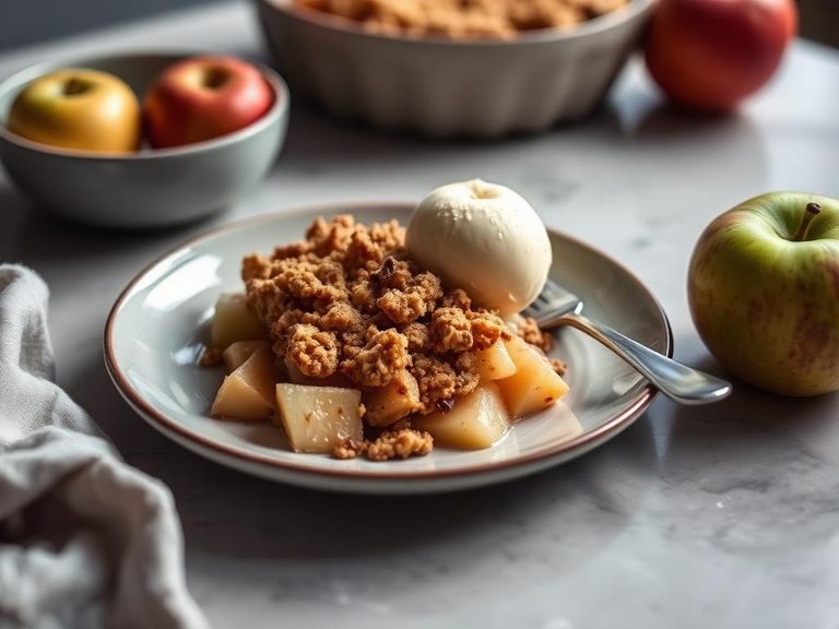 Feijoa and Apple Crumble