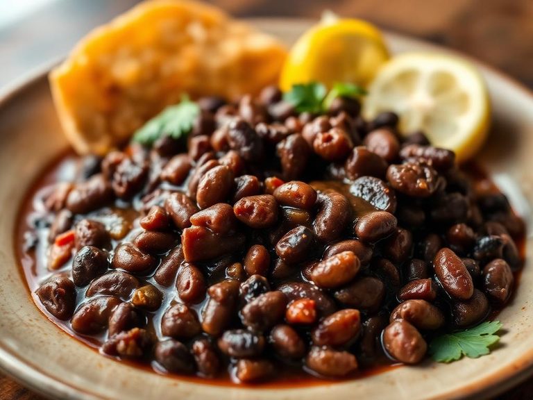 Feijoada (Brazilian black bean stew, though other beans are used, Carioca is common)