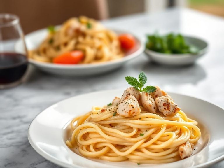 Fettuccine alla Panna con Pollo