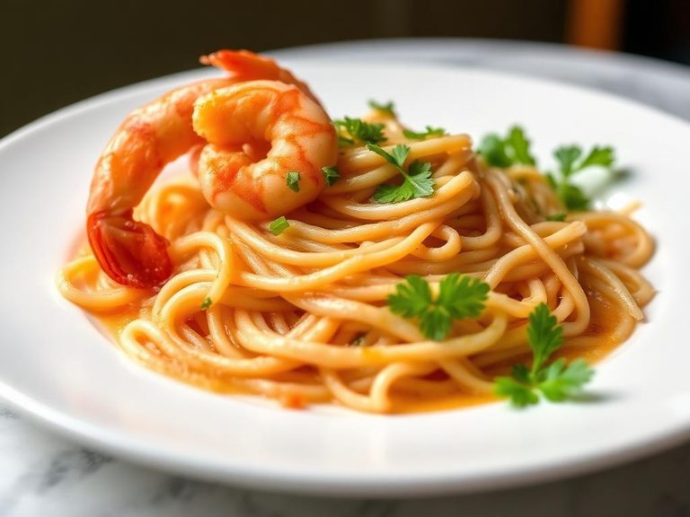 Fideo with Shrimp